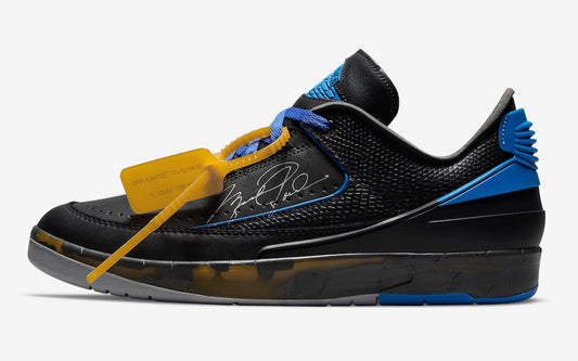 Air Jordan 2 Low X Off - White Black Blue - HiddenGrails