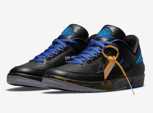 Air Jordan 2 Low X Off - White Black Blue - HiddenGrails