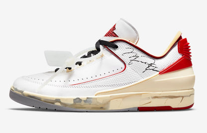 Air Jordan 2 Low X Off - White White Red - HiddenGrails