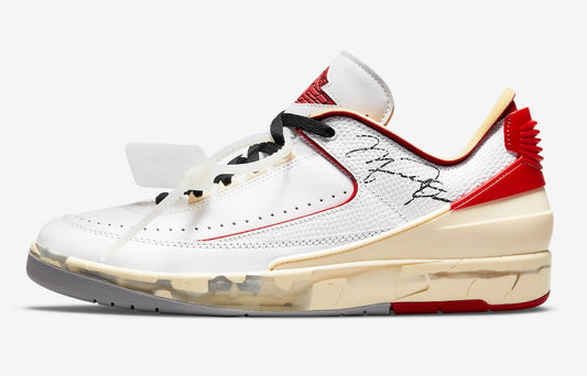 Air Jordan 2 Low X Off - White White Red - HiddenGrails