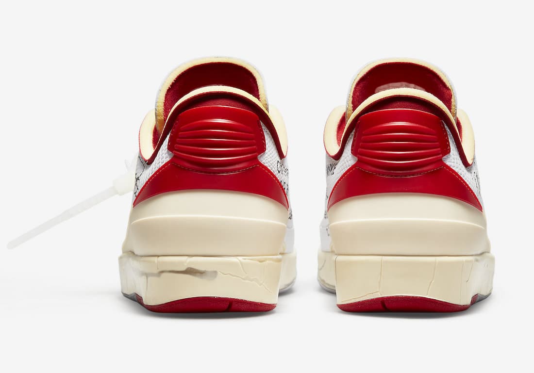 Air Jordan 2 Low X Off - White White Red - HiddenGrails