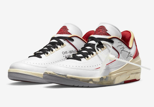 Air Jordan 2 Low X Off - White White Red - HiddenGrails