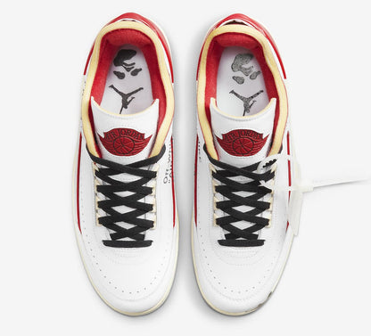 Air Jordan 2 Low X Off - White White Red - HiddenGrails