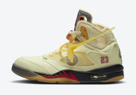 Air Jordan 5 Retro Sail X Off - White - HiddenGrails