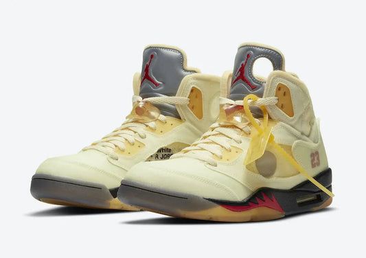 Air Jordan 5 Retro Sail X Off - White - HiddenGrails